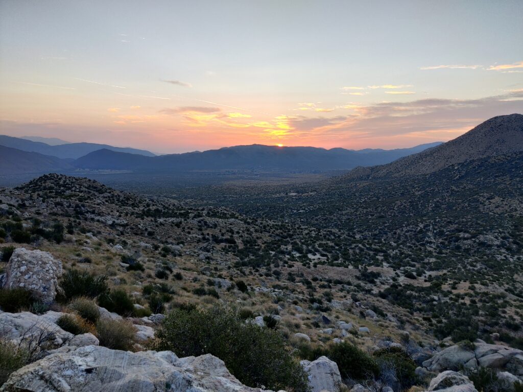 Sunrise in the desert