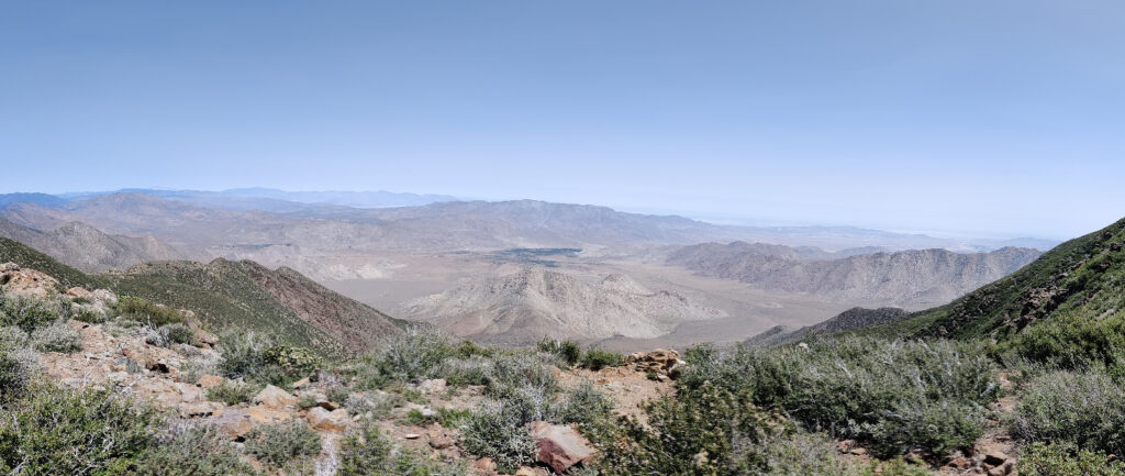 The Anza-Borrego desert in the distance