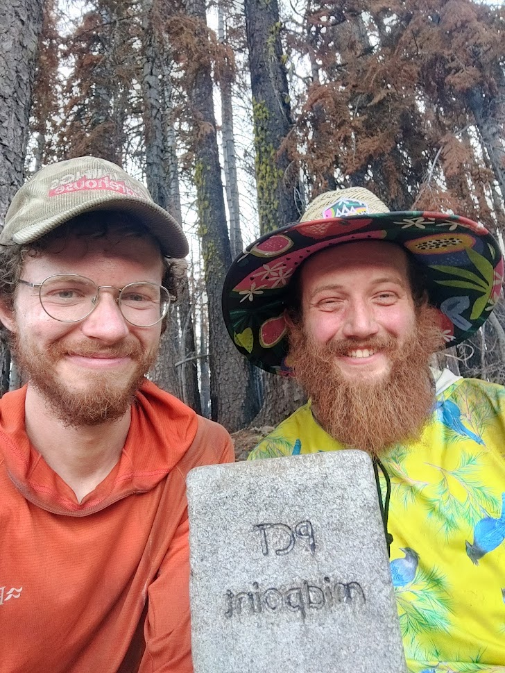 Mash and me at the halfway point of the Pacific Crest Trail