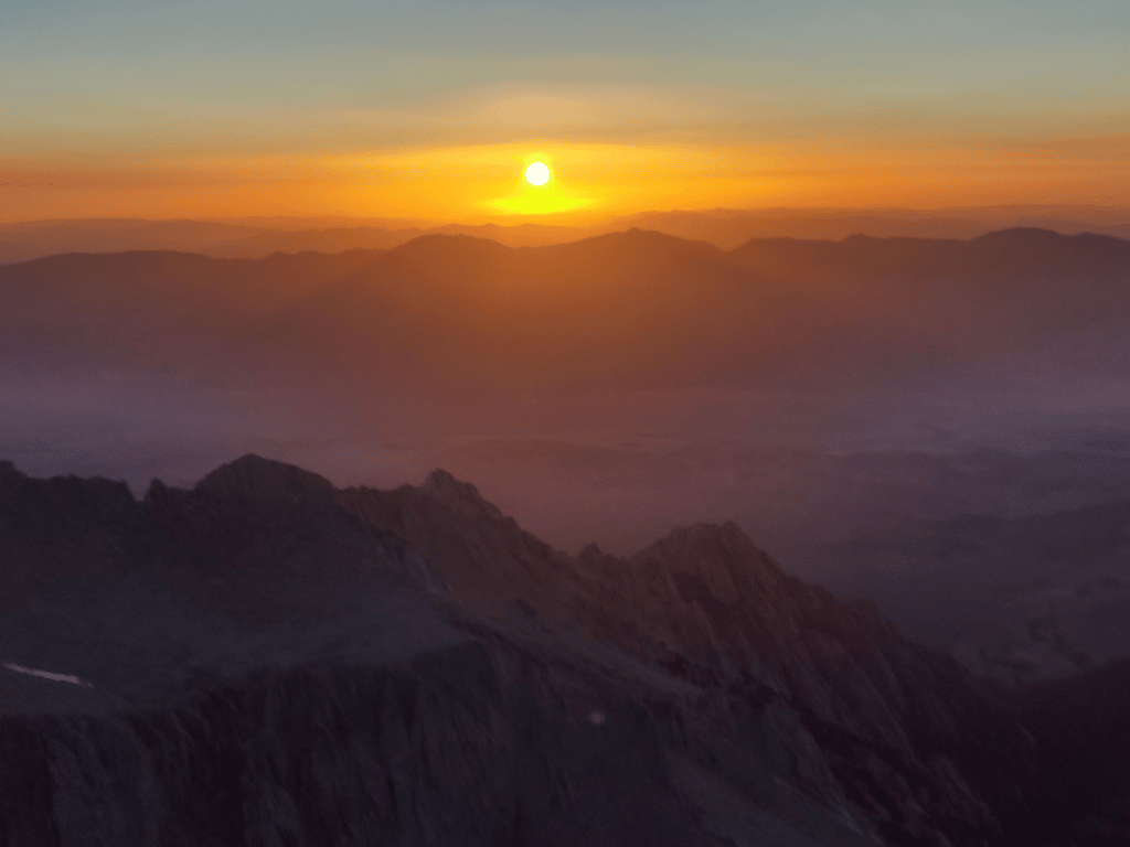 Sunrise from Mt Whitney