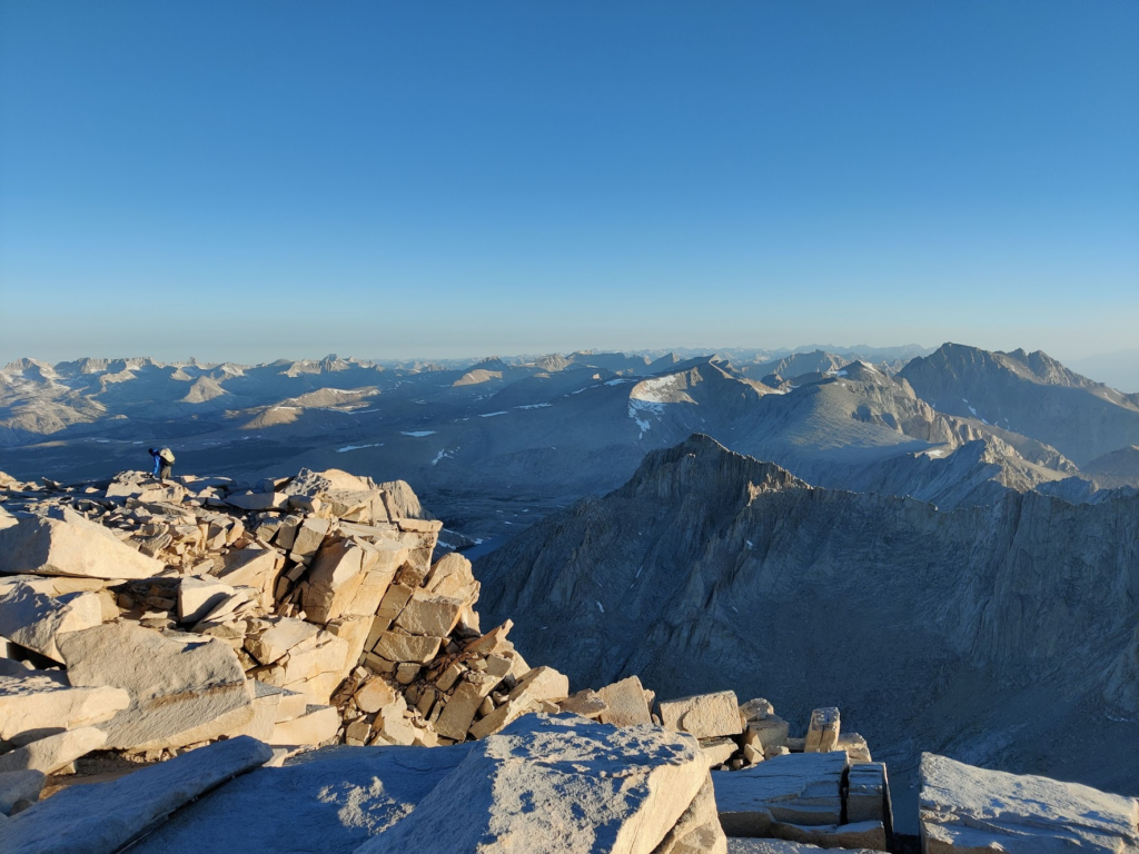 View of the Sierra's from Mt Whitney