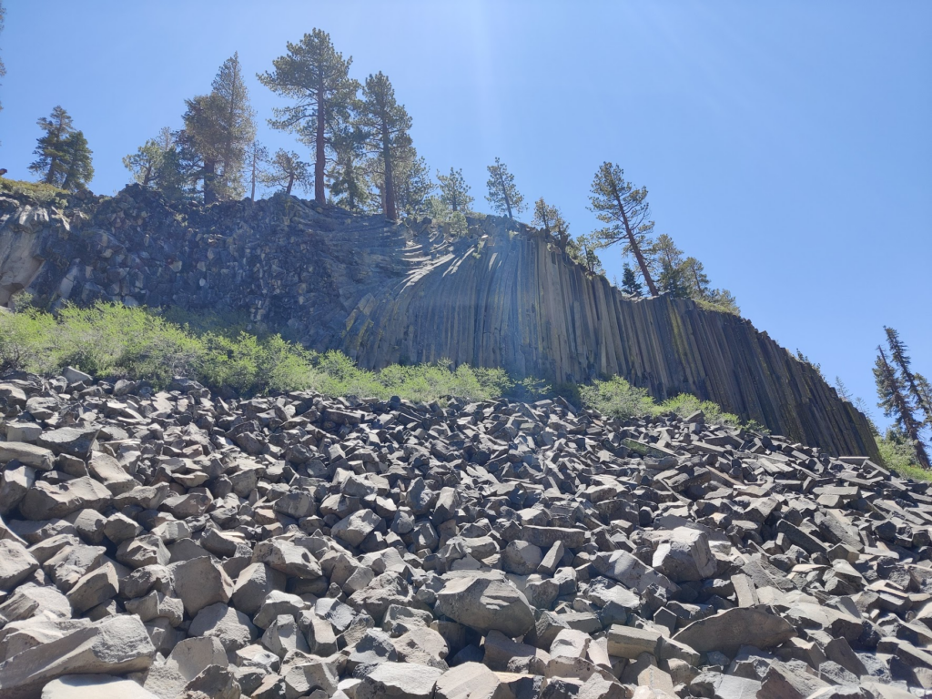 Devil's Postpile from below