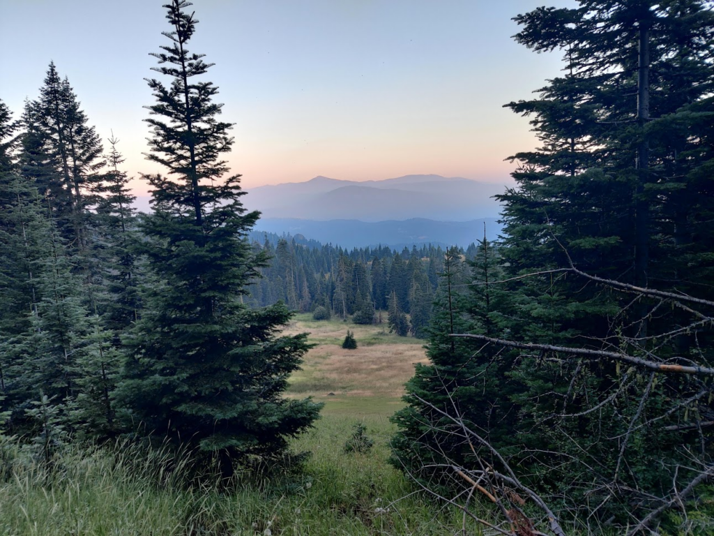 Hazy sunset in Oregon