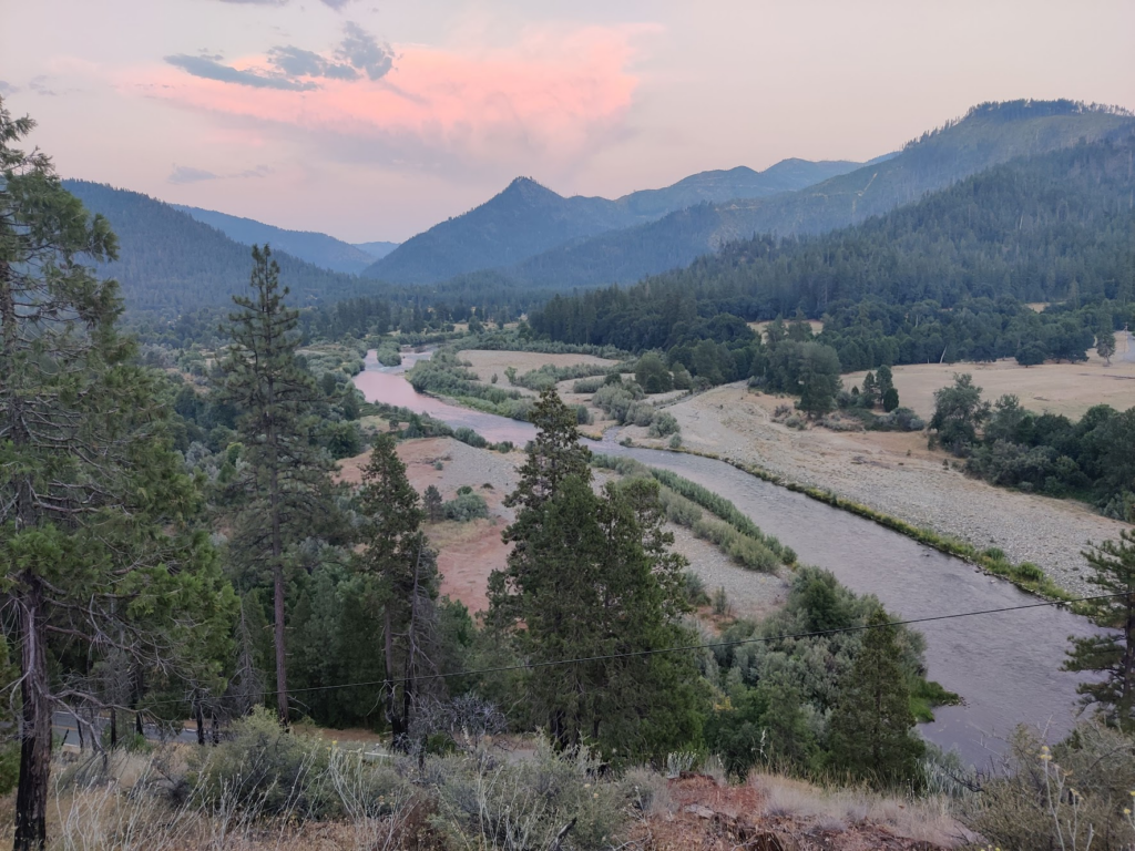 Overlooking Seiad Valley at sunset.