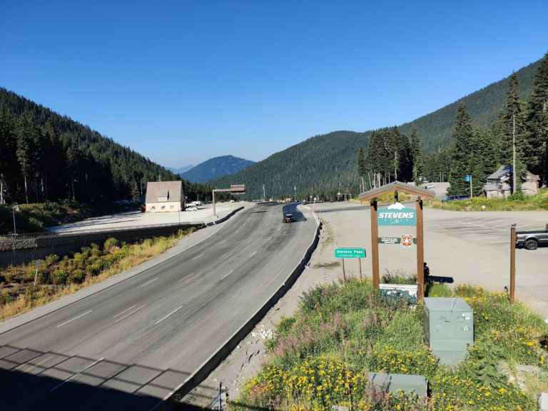 View of the highway by Steven's Pass