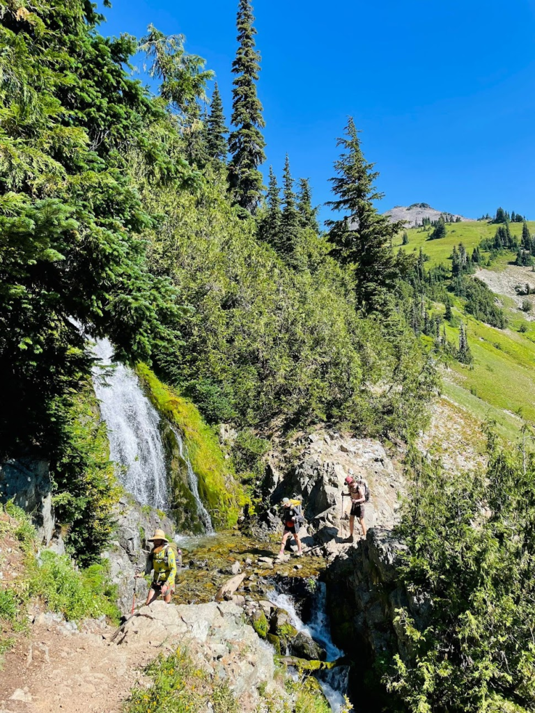 Stream crossing out of Snoqualmie Pass