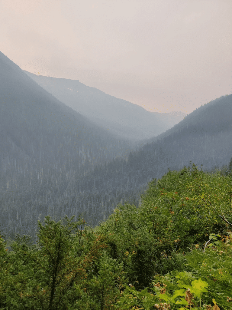 Smoke on the trail on the way to Stehekin