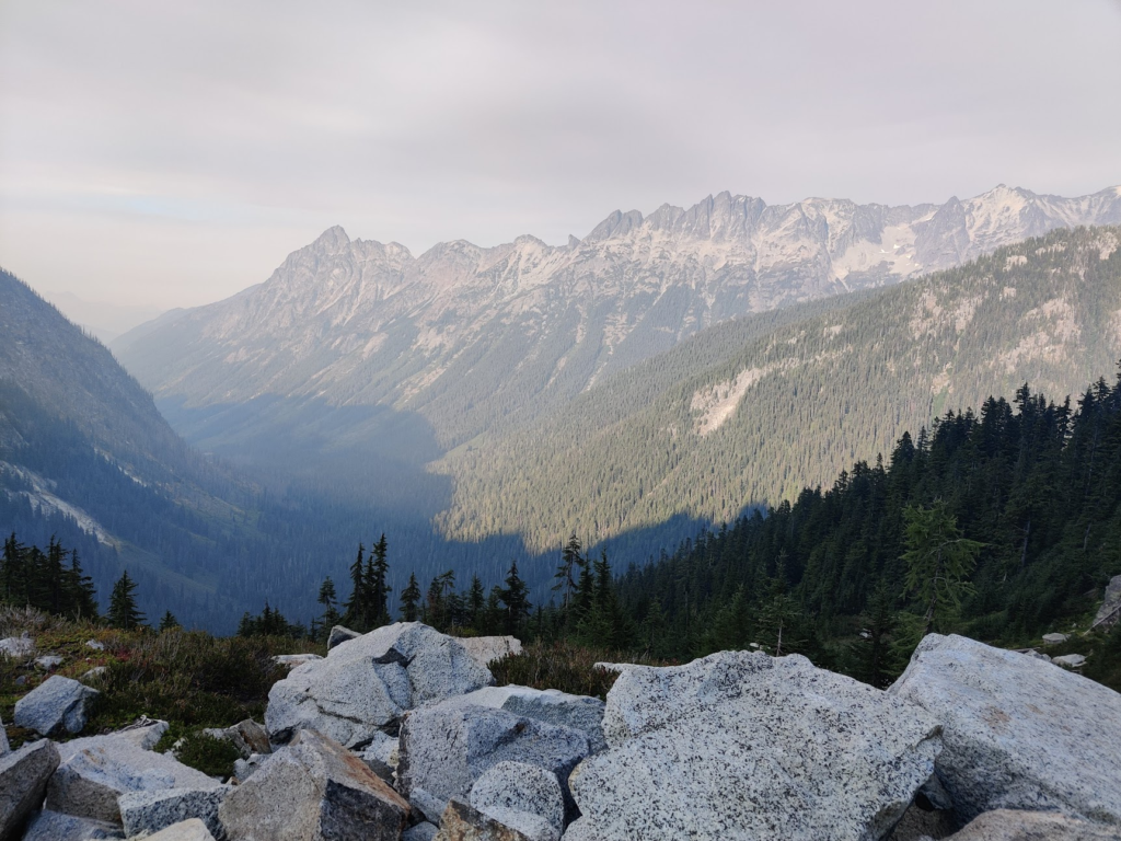 Smoky haze over the North Cascades